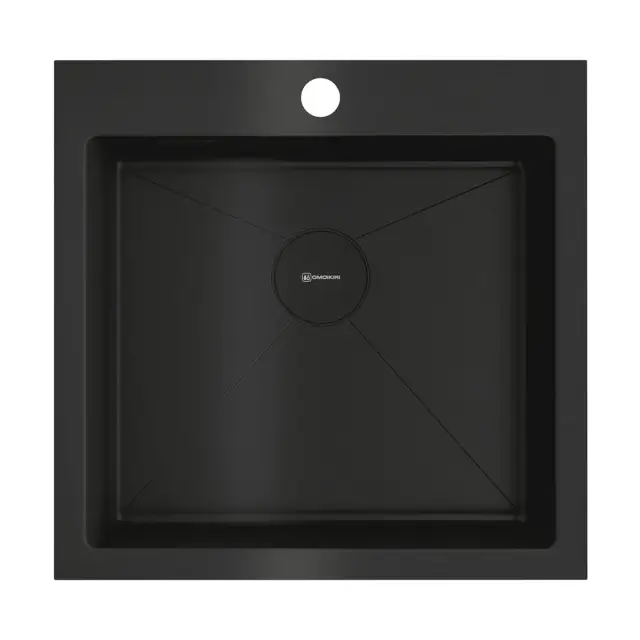 Omoikiri Akisame 51-GB Кухонная мойка нерж. сталь 51x51 см, цвет: графит 4997013