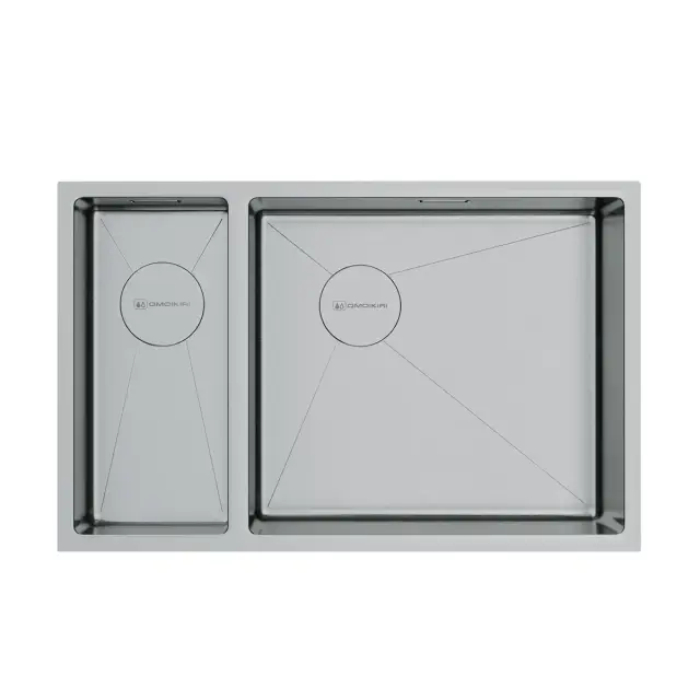 Omoikiri Taki 69-2-U/IF-R Side-IN Кухонная мойка нерж. сталь 69,5x44 цвет: нержавеющая сталь 4993182