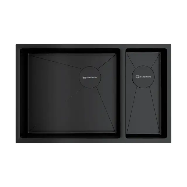 Omoikiri Taki 69-2-U/IF-L Side-GB Кухонная мойка нерж. сталь 69,5x44 см, цвет: графит 4997050