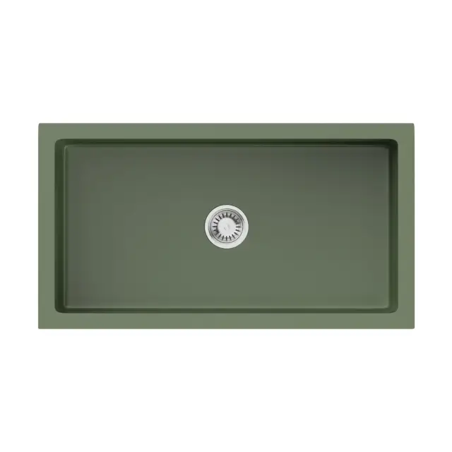 Omoikiri Mikura 83-OL Кухонная мойка Natceramic 84x46 см, цвет: olive 4997082