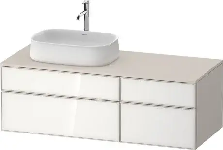 Duravit Zencha Тумба 130x55x44,2h см, цвет: белое стекло/cеро-коричн. супермат. ZE4826064830000