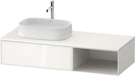 Duravit Zencha Тумба под рак. 130x55x28,1h см, цвет: белое стекло/белый супермат. ZE4818064840000