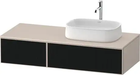 Duravit Zencha Тумба 130x55x28,1h см, цвет: черное стекло/серо-коричн. супермат. ZE4817063830000