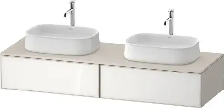 Duravit Zencha Тумба 160x55x28,1h см, цвет: белое стекло/cеро-коричн. супермат. ZE4815B64830000