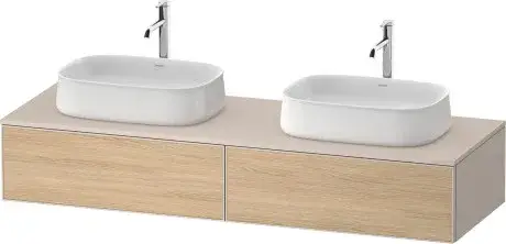 Duravit Zencha Тумба 160x55x28,1h см, цвет: дуб натур./серо-коричн. супермат. ZE4815B30830000