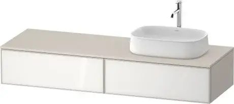 Duravit Zencha Тумба 160x55x28,1h см, цвет: белое стекло/cеро-коричн. супермат. ZE4814R64830000
