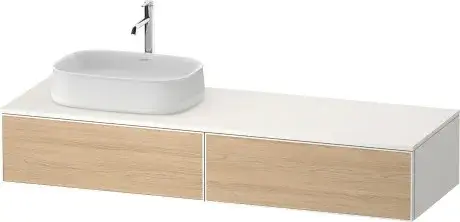 Duravit Zencha Тумба под раковину 160x55x28,1h см, цвет: дуб натур./белый супермат. ZE4814L30840000