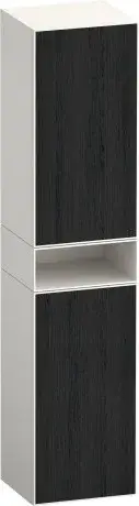 Duravit Zencha Шкаф-пенал подвесной 40х36х190h см, цвет: дуб черный/белый супермат. ZE1353R16840000