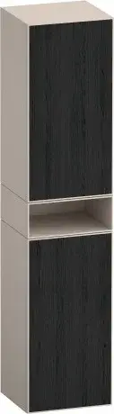 Duravit Zencha Шкаф-пенал 40х36х190h см, цвет: дуб черный/серо-коричн. супермат. ZE1353R16830000