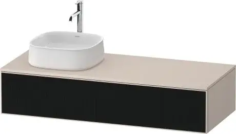 Duravit Zencha Тумба 130x55x28,1h см, цвет: черное стекло/серо-коричн. супермат. ZE4812L63830000