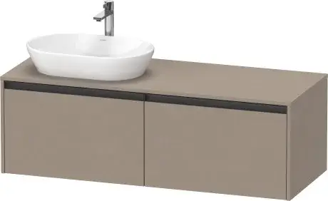 Duravit Ketho.2 Тумба под раковину слева с 2-мя ящ. 140x55x45,9h см, цвет: лен K24888L75750000