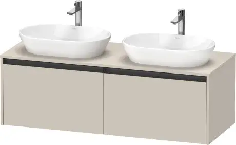 Duravit Ketho.2 Тумба под две раковины 140x55x45,9h см, цвет: серо-коричневый мат. K24888B83830000