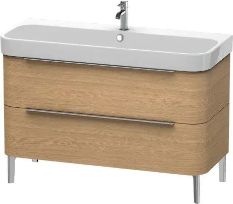 Duravit Happy D.2 Тумба под раковину напольная 117,5x48x74,7h см, цвет: дуб европейский H2637505252