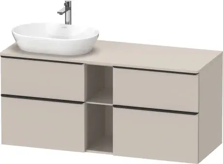 Duravit D-Neo Тумба под раковину слева 140x55x64,4h см, цвет: серо-коричневый мат. DE4970L9191