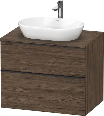 Duravit D-Neo Тумба под раковину подвесная с 2-мя ящ. 80x55x64,4h см, цвет: орех темный DE496702121