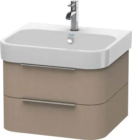 Duravit Happy D.2 Тумба под раковину подвесная с 2-мя ящиками 57,5x48x38h см, цвет: лен H2636307575