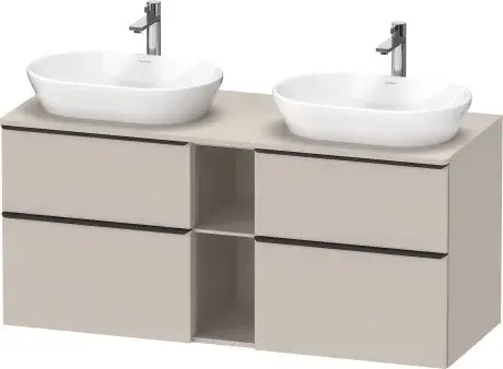 Duravit D-Neo Тумба под две раковины 140x55x64,4h см, цвет: серо-коричневый мат. DE4970B9191
