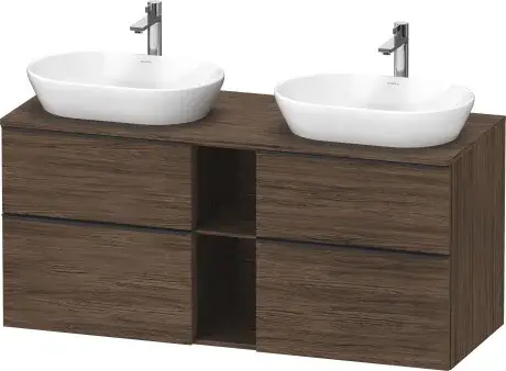 Duravit D-Neo Тумба под две раковины с 4-мя ящ. 140x55x64,4h см, цвет: орех темн. DE4970B2121