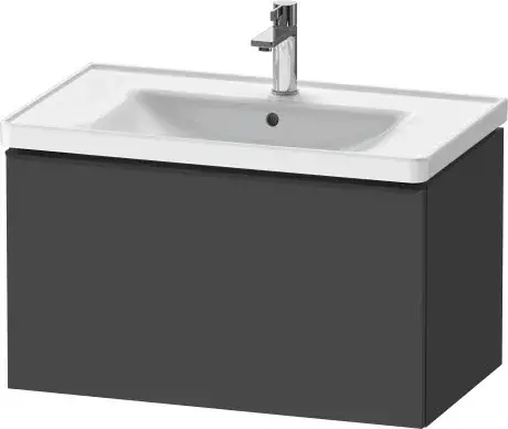 Duravit D-Neo Тумба под раковину подвесн. с 1-им ящ. 78,4x45,2x44h см, цвет: графит мат. DE425504949