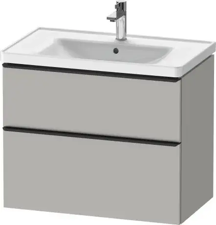 Duravit D-Neo Тумба под раковину с 2-мя ящ. 78,4x45,2x62,5h см, цвет: бетонно-серый мат. DE435500707