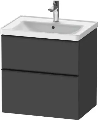 Duravit D-Neo Тумба под раковину с 2-мя ящ. 63,4x45,2x62,5h см, цвет: графит мат. DE435404949