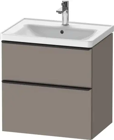 Duravit D-Neo Тумба под раковину с 2-мя ящ. 63,4x45,2x62,5h см, цвет: базальт мат. DE435404343