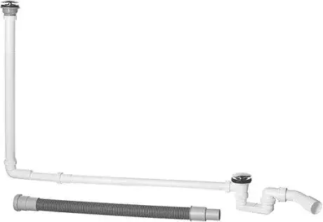 Duravit Blue Moon Комплект слива-перелива для ванны, цвет: белый/хром 790236000001000