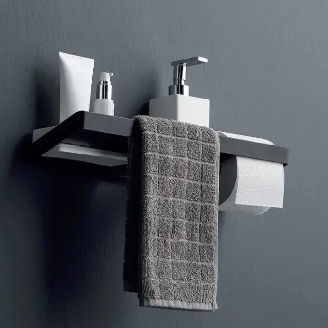 Bertocci Fly Релинг подвесной прямоуг. для аксессуаров 41х13х2h см, цвет: черный 149 1508 0800