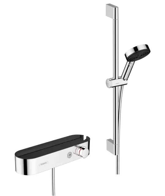 Hansgrohe Pulsify Душевой комплект: термостат, лейка 3 режима, штанга 67 см, шланг, цвет: хром 24260000