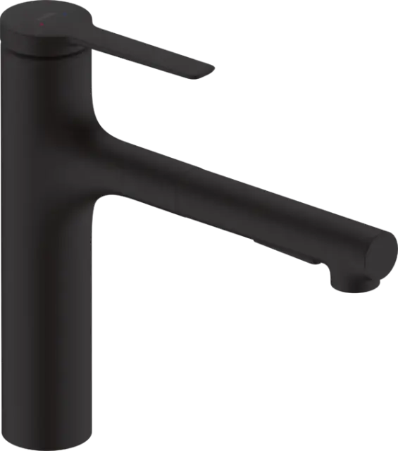 Hansgrohe Zesis Смеситель для кухни с выдвижным изливом, цвет: черный 74804670