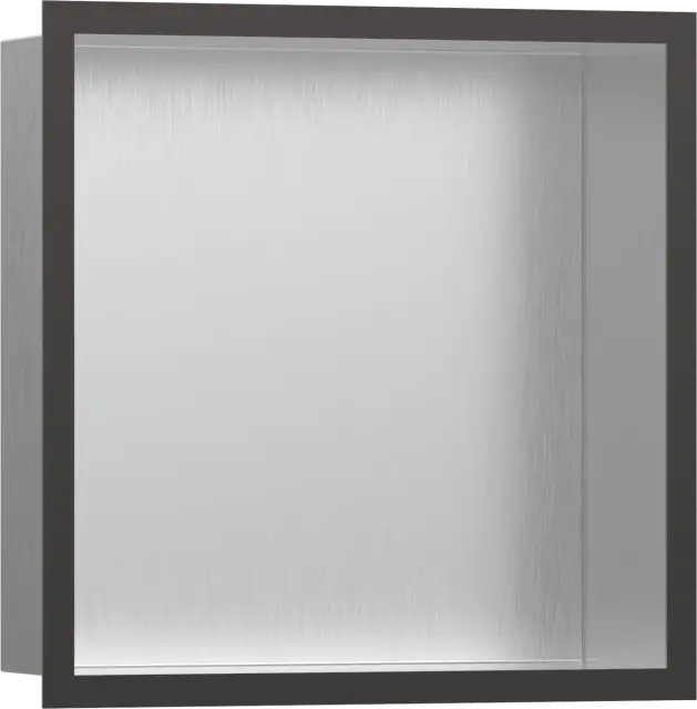 Hansgrohe XtraStoris Полка-короб встраиваемая 30х10х30h см, цвет: нержавеющая сталь/графит 56097340