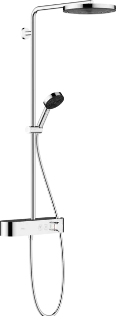 Hansgrohe Pulsify Душевая стойка: термостат, верхний душ EcoSmart 26 см, ручной душ, цвет: хром 24221000