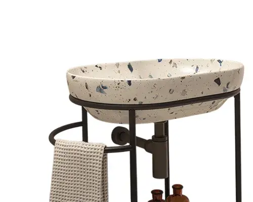 Globo Ring Консоль напольная под раковину B6O61, 65x42x84,5h см, цвет: черный матовый OP001RAR