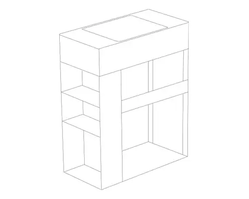 Globo Opi Консоль для раковины подвесная металлическая 50x25x50h см, цвет: черный OP005PAR