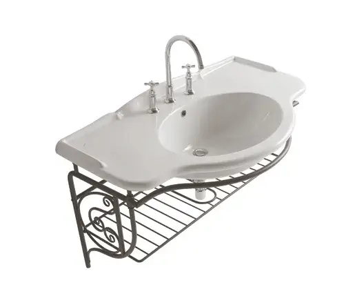 Globo Paestum Консоль для раковины подвесная металлическая 103x61x56h см, цвет: состаренный металл PA037