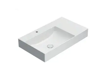 Globo T-Edge Раковина накладная 80x47 см, без перелива и д/к, цвет: белый глянцевый B6R80SBI