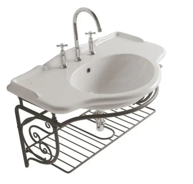 Globo Paestum Консоль для раковины подвесная металлическая 84x54x47h см, цвет: состаренный металл PA067