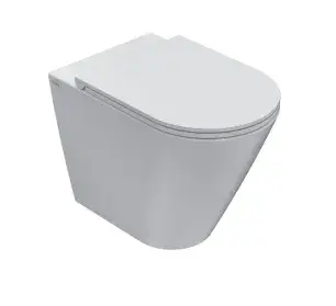 Globo Forty3 Унитаз приставной безободковый, без крышки, 36x57 см, цвет: белый глянцевый FO004BI