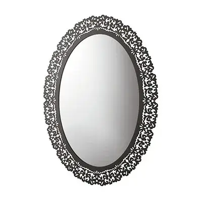 Globo Paestum Зеркало 71x95 см, подвесное, в металлической раме, цвет: состаренный металл PASR38