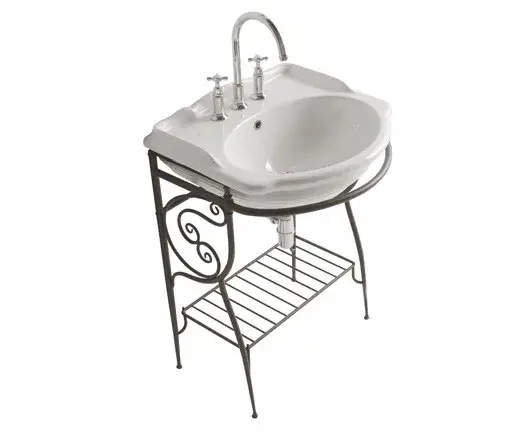 Globo Paestum Консоль для раковины подвесная металлическая 61x54x81h см, цвет: состаренный металл PA127