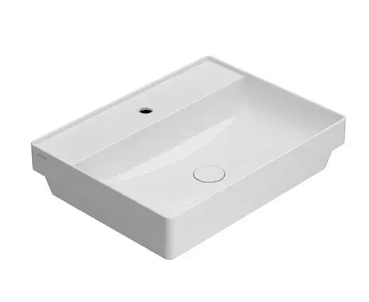 Globo T-Edge Раковина полувстраиваемая 61x46 см, без перелива, без д/к, цвет: белый глянцевый B6R62BI