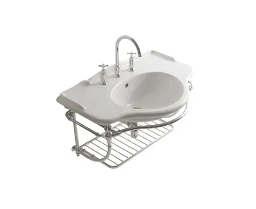 Globo Paestum Консоль для раковины подвесная металлическая 108x62x47h см, цвет: хром PASC22