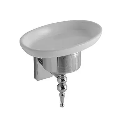 Globo Paestum Мыльница с керамической чашей, подвесная, цвет: хром PASC39