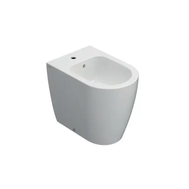 Globo Mode Биде напольное 53x34 см, с 1 отв. под смес., креплением и переливом, цвет: белый глянц. ME009BI