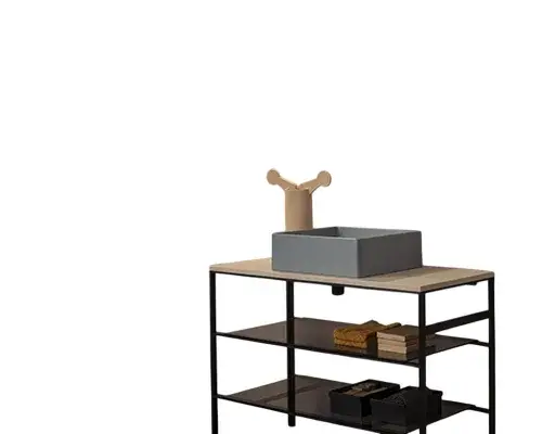 Globo Opi Консоль для раковины напольная металич. прямоугольная 100x50x76h см, цвет: черный матовый OP033SAR