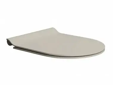 GSI Pura Крышка-сиденье тонкое для унитаза с микролифтом, крепление хром, цвет: creta opaco MS86CSN08