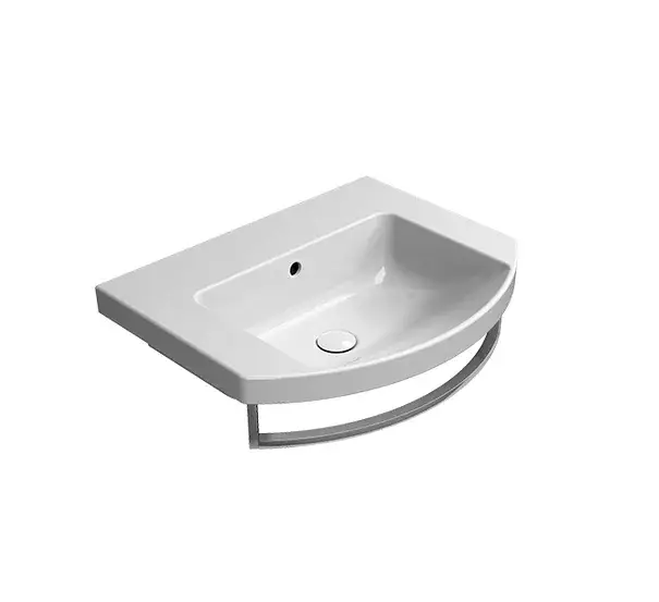 GSI Norm Раковина подвесная/встраиваемая 60x49 см, 1 отверстие, с переливом, цвет: белый глянцевый 8645111