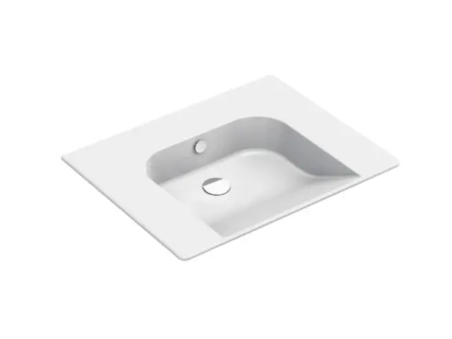 GSI Community Раковина подвесная 70x55 см, 1 отверстие, с переливом, без д/к, цвет: белый глянцевый 7633011
