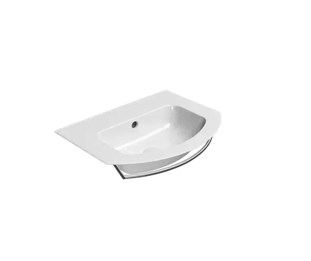 GSI Pura Раковина подвесная/накладная 62x48 см, 1 отверстие, с переливом, цвет: белый глянцевый 8827111