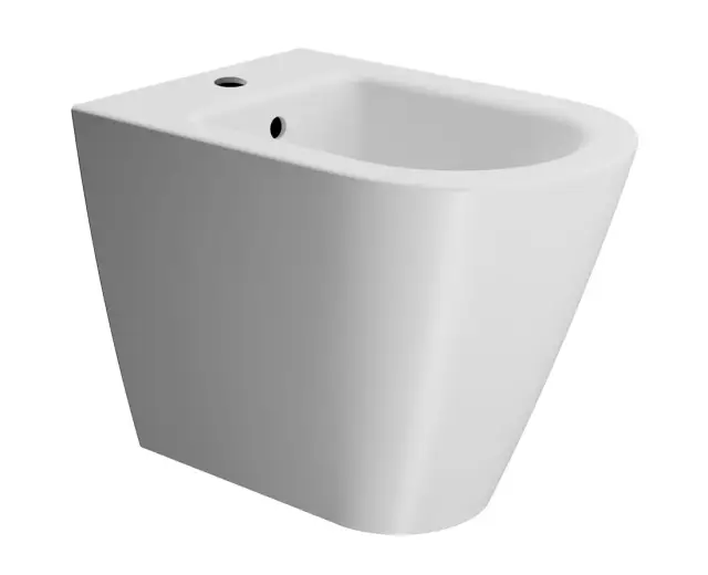 GSI Kube X Биде напольное с 1 отверстием под смеситель и переливом, без крепежа, цвет: белый матовый 9462109